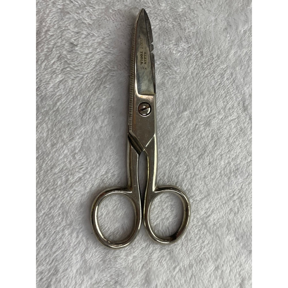Klein Tools 2100-7 Electricians Scissors Nickel Plated Steel Wire Snips USA